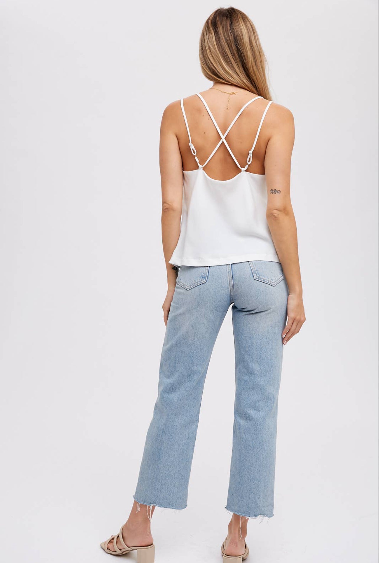 Silky Cowl Neck Cami- Ivory