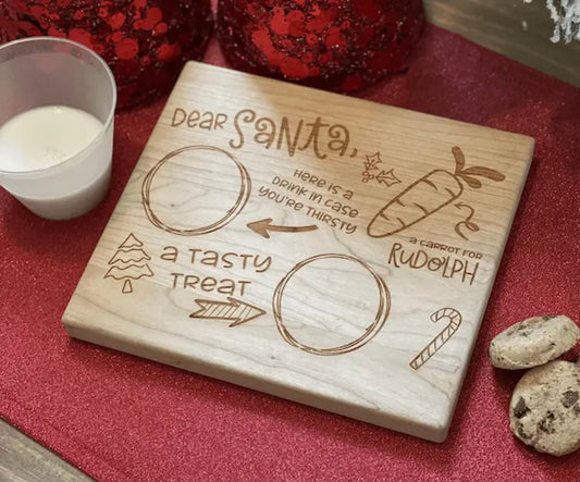 Santa Milk and Cookies Board
