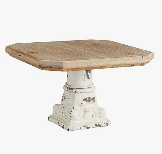 White and Wood Stand