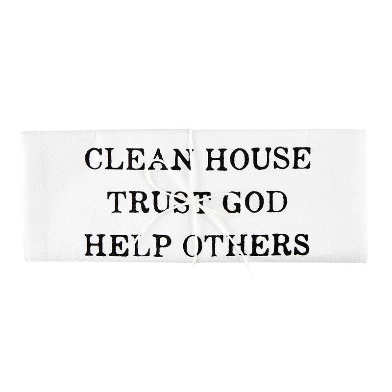 Kitchen Towel - Clean House. Trust God