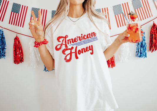 American Honey Tee- White