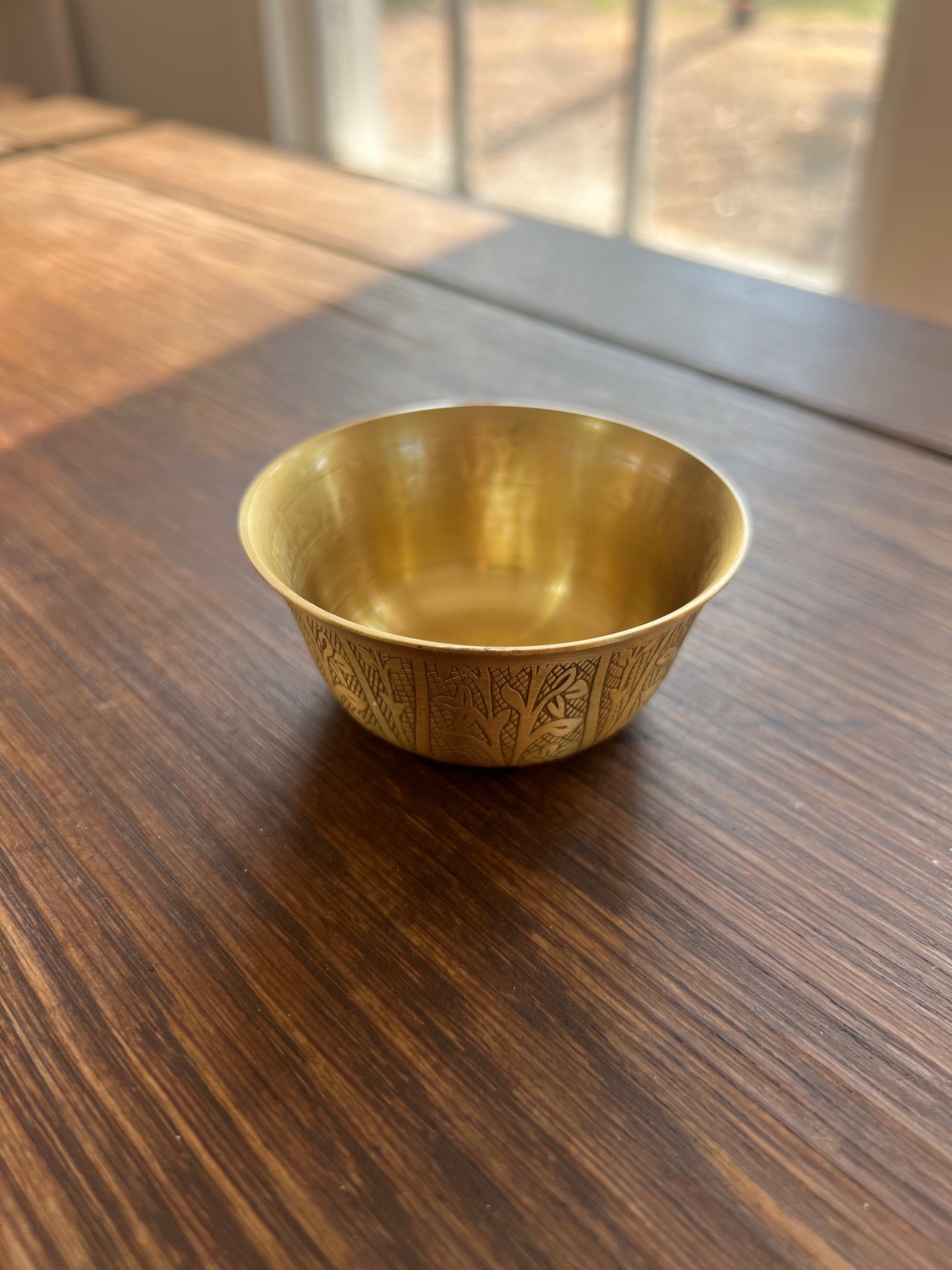 Engraved copper Gold Bowl