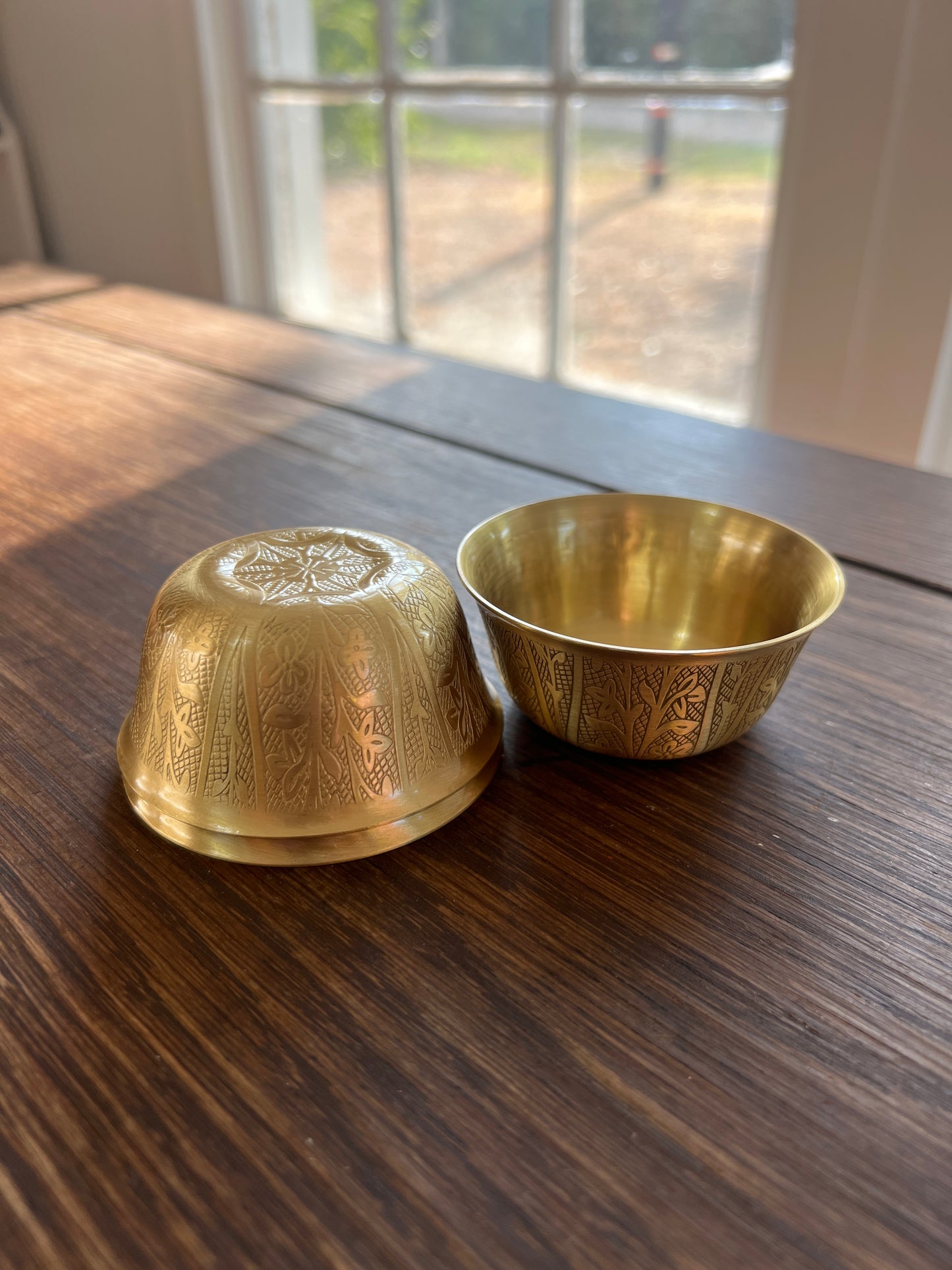 Engraved copper Gold Bowl