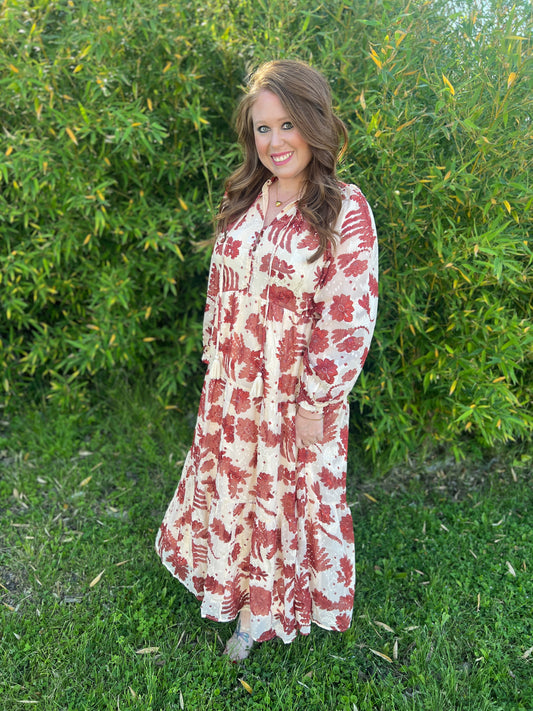 Floral Maxi w/ Tassel Detail