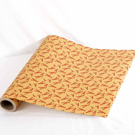 Crawfish Paper Table Runner   Natural/Red/Black   20x551