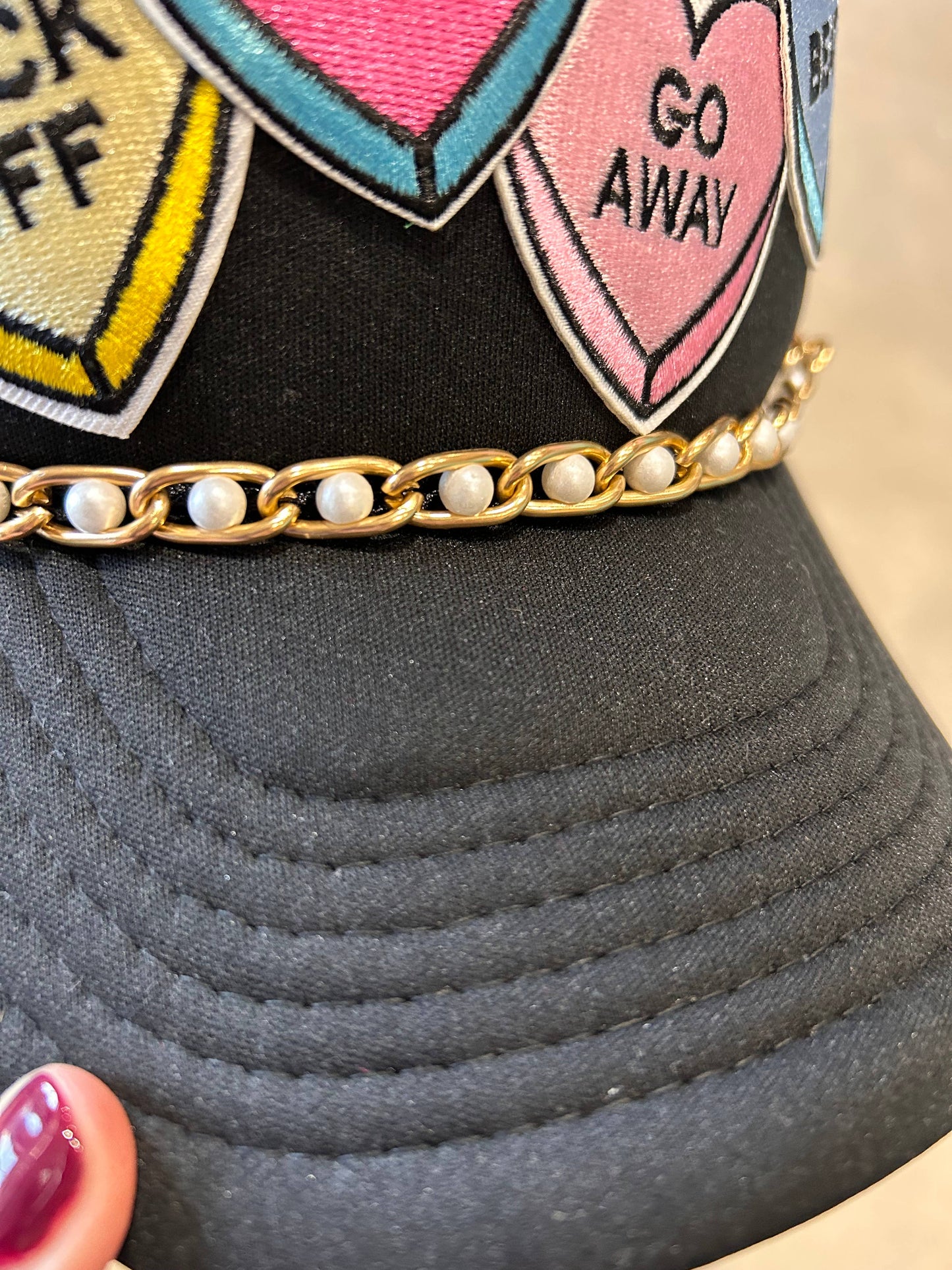 Chunky Gold & Pearl Trucker Chain