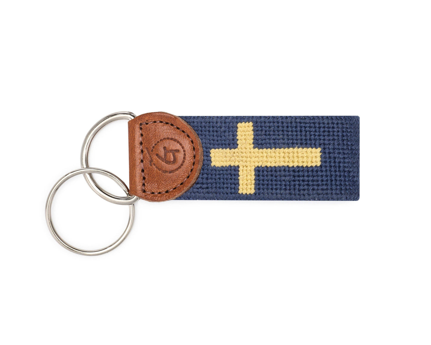 Cross Needlepoint Keychain