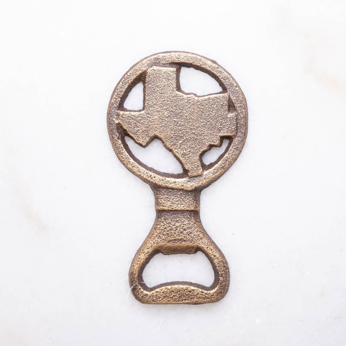 Texas Bottle Opener   Antique Gold    2.5x4.5