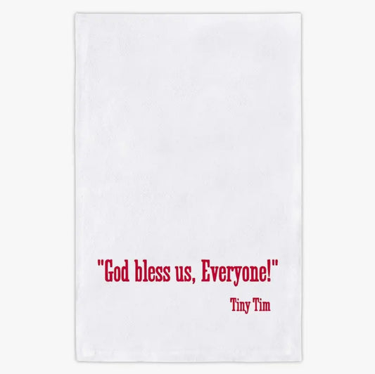 God Bless Us Tea Towel